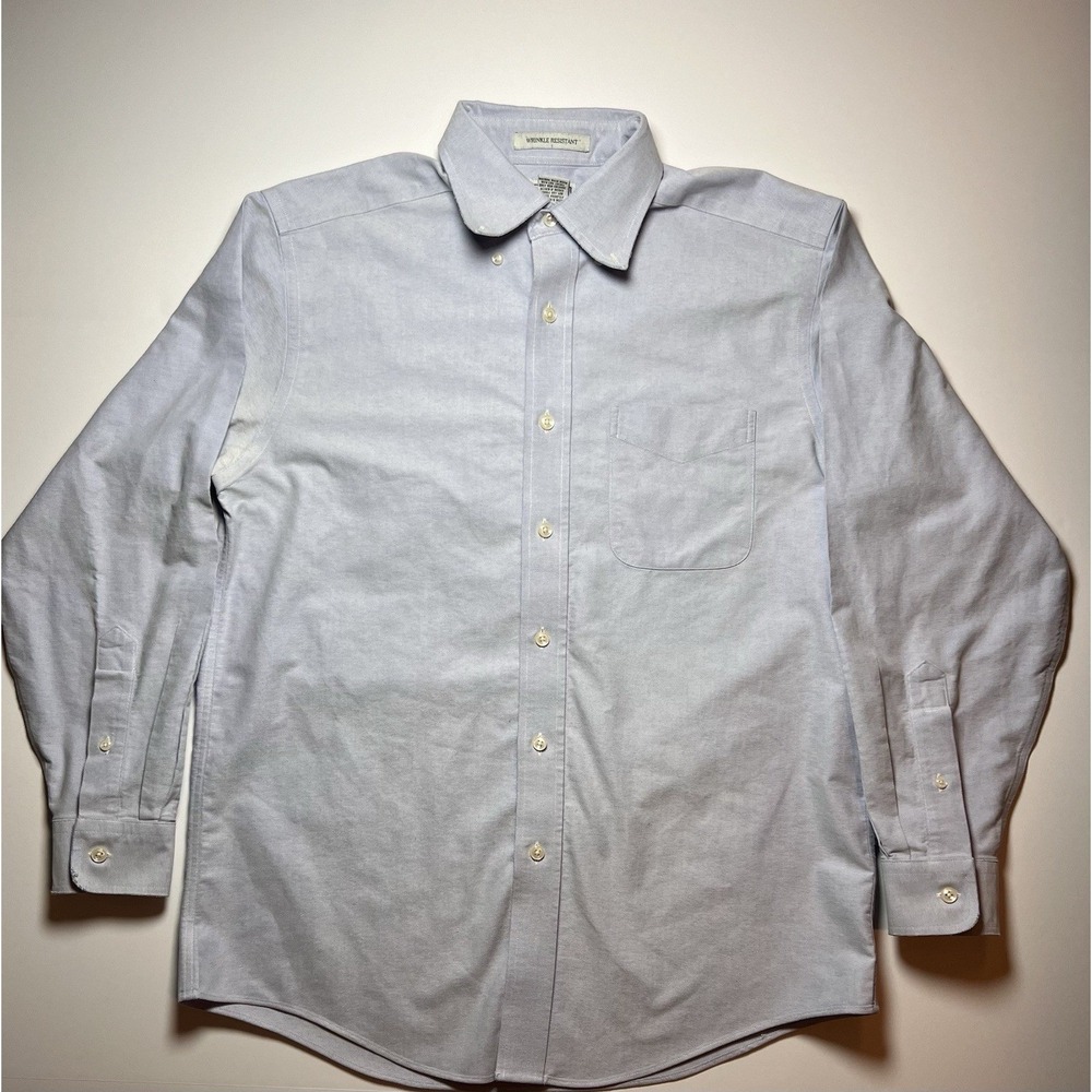 L.L.Bean Men's Light Blue Wrinkle Resistant Oxford‎ Button Down Shirt